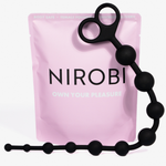 Body-safe flexible anal beads made from soft silicone for comfortable anal play