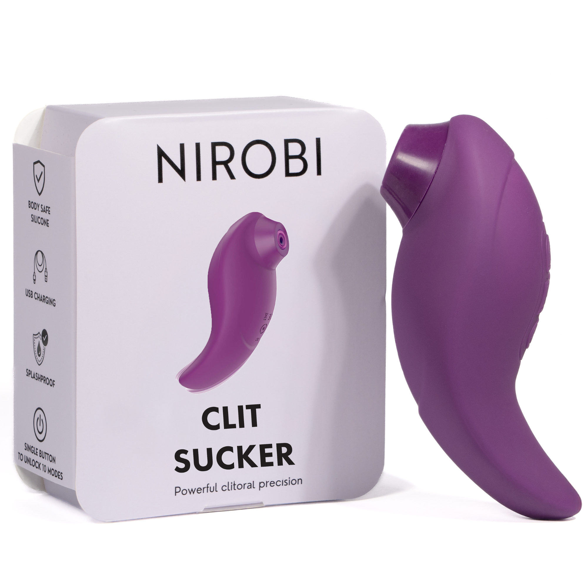 Clit sucker adult sex toy in purple, powerful clitoral toy for women and couples. 