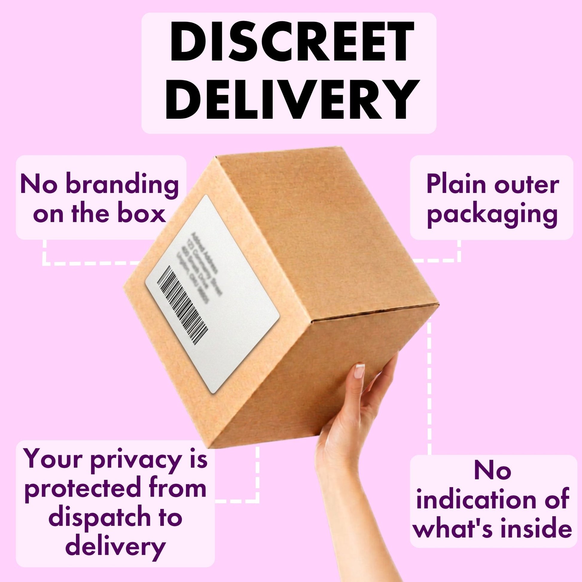 Plain unbranded parcel illustrating discreet sex toy delivery with no indication of the contents.