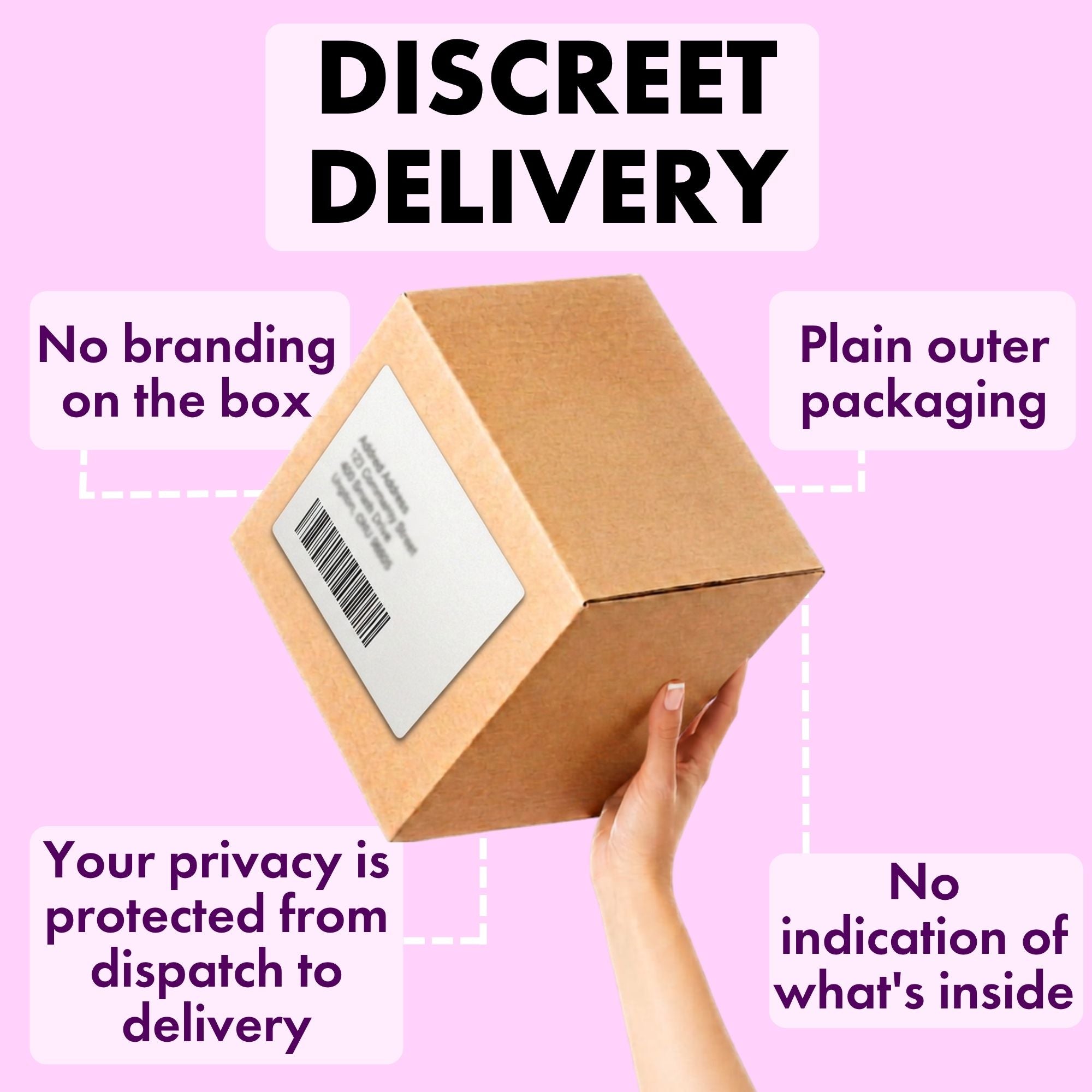 Plain unbranded parcel illustrating discreet sex toy delivery with no indication of the contents.
